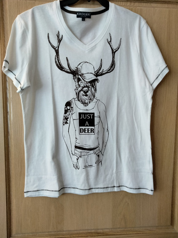 98200 Krueger Buam Men T Shirt Just a deer - German Specialty Imports llc
