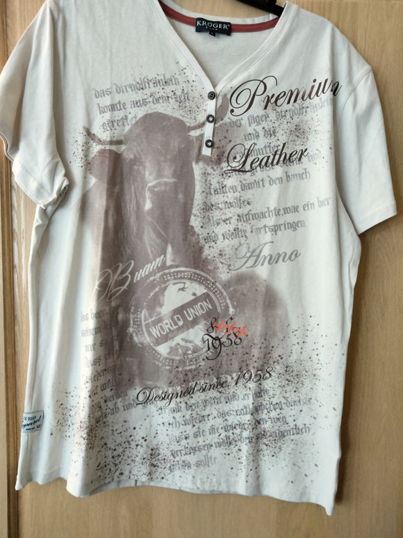 98203 Krueger Buam Men T Shirt Premium Leather Buam World Union designed since 1958 - German Specialty Imports llc