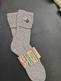 527 Fanny Veith Trachten Socks with red and green flower  Decoration - German Specialty Imports llc