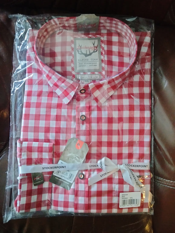 Mitchel Stockerpoint Long sleeve checkered Men Trachten Shirt - German Specialty Imports llc