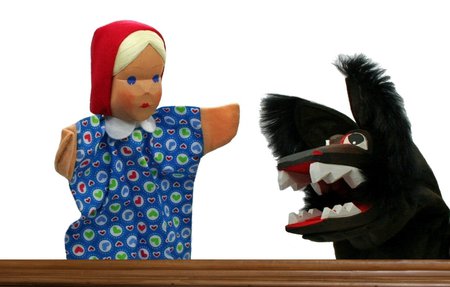 5003 Lotte Sievers Hahn Little Red Riding Hood Hand Carved Glove Hand Puppet - German Specialty Imports llc