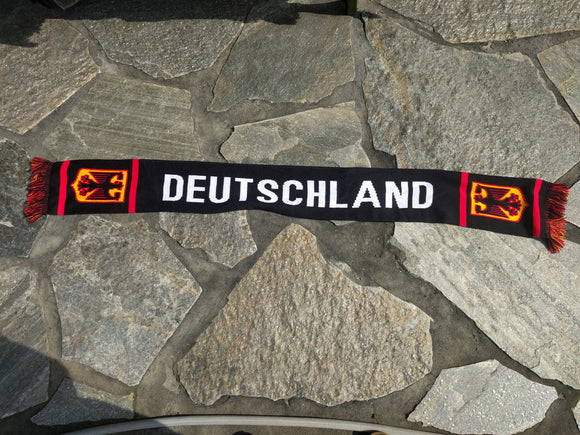 Knitted Deutschland Fan Scarf/Shawl with Eagle Crest - German Specialty Imports llc