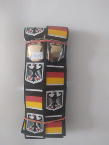 Elastic Clip on Suspenders in German colors and German Eagle - German Specialty Imports llc