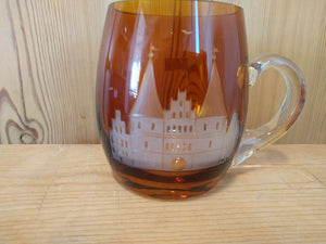 Hand Etched Crystal Glas with Luebeck Holstentor Etching - German Specialty Imports llc