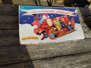 Advent calendar Santa and Reindeer with Sled - German Specialty Imports llc