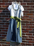 Stockerpoint Jr. Midi Dirndl 3 pieces. CECILLE gray blue - German Specialty Imports llc