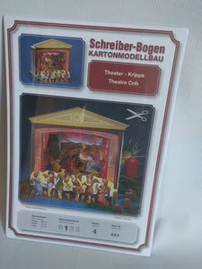 Schreiber-Bogen Karton Modellbau Theater - Krippe Theatre Crib Creche Nativity Model Set - German Specialty Imports llc