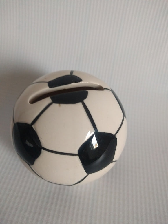 Porcelain Soccer ball Piggy Bank - German Specialty Imports llc