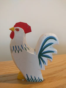 Lotte Sievers Hahn White Rooster 3.5" - German Specialty Imports llc