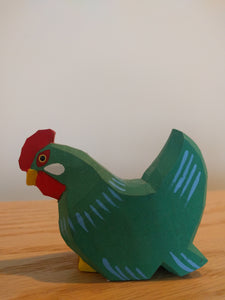 Lotte Sievers Hahn Hand carved Chicken green - German Specialty Imports llc