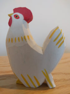 Lotte Sievers Hahn Hand carved white Chicken - German Specialty Imports llc