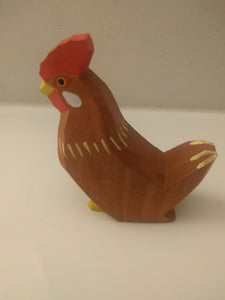 Lotte Sievers Hahn Hand Carved Brown Chicken - German Specialty Imports llc