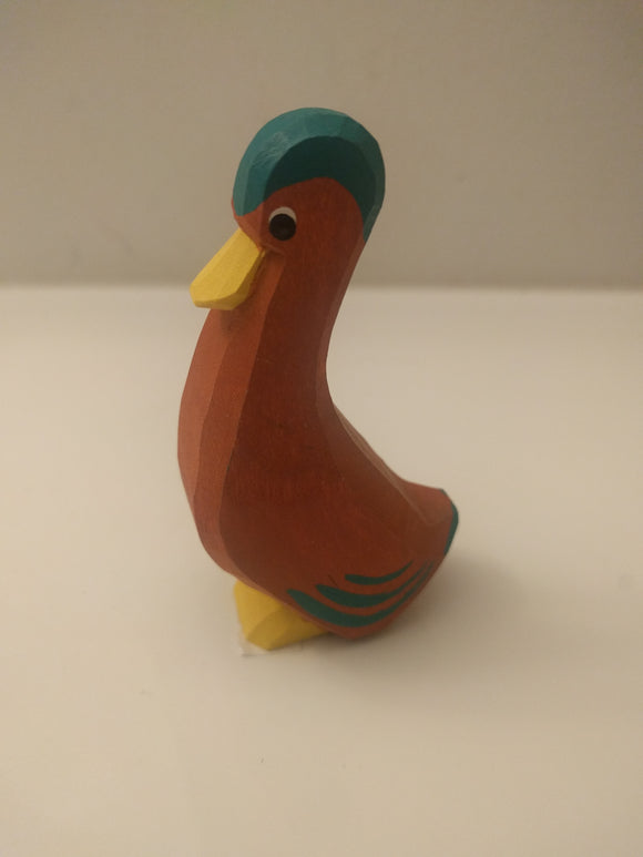 Lotte Sievers Hahn Hand Carved  Brown Goose - German Specialty Imports llc