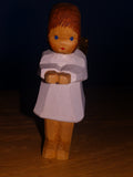 Lotte Sievers Hahn Hand Carved and painted Angel Standing w. Short  Dress - German Specialty Imports llc