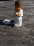 Lotte Sievers Hahn Hand Carved and painted Angel Kneeling - German Specialty Imports llc