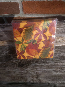 Golden Fall Leaves Napkins - German Specialty Imports llc