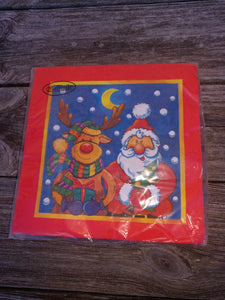 Rudolph the Ted Nosed Reindeer and Santa Christmas Napkins - German Specialty Imports llc