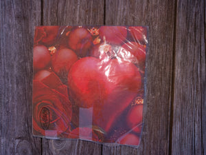 Red Heart and Ball Ornaments Christmas Napkins - German Specialty Imports llc