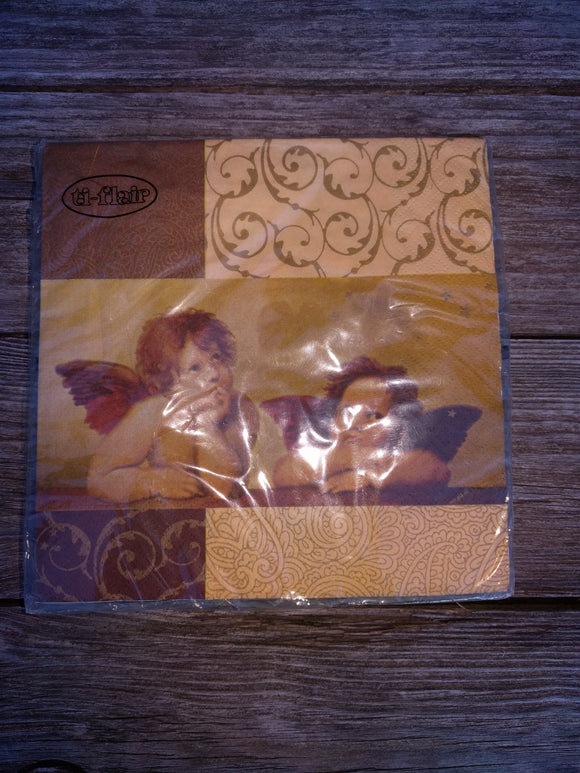 Small Rembrandt Angels  Christmas Napkins - German Specialty Imports llc