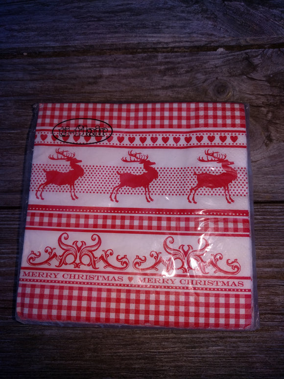 Red Deer Christmas Napkins - German Specialty Imports llc