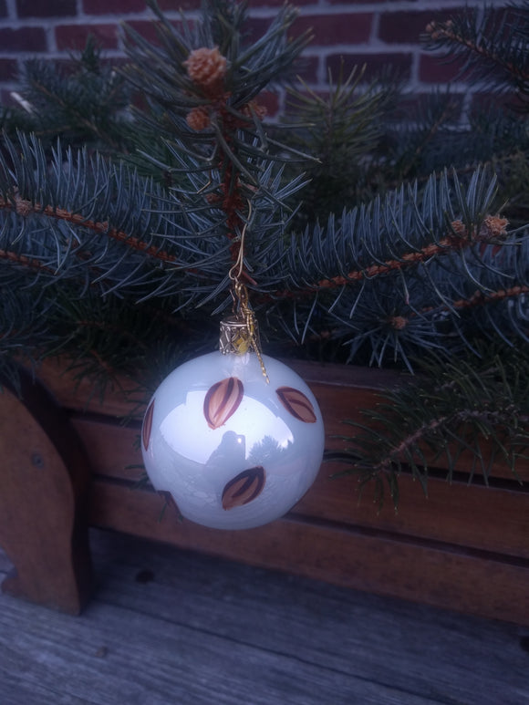 Inge Glas Mouth Blown and Hand Painted  Glass Ornament Coffee Bean Ball - German Specialty Imports llc