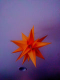 Moravian Foldable Paper Star with electric light bulb - German Specialty Imports llc