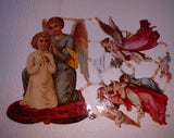 7156 Three Guardian Angel   Die Cut Scrap Pictures Glanzbilder Poesie Album Bilder - German Specialty Imports llc