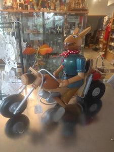 Rauchermann / Smoker  (incense smoker ) Easter Bunny on a Bike - German Specialty Imports llc
