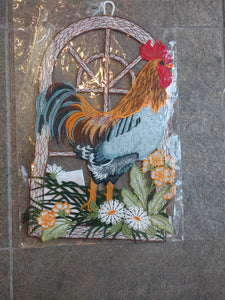 Rooster Plauener Lace Window Picture - German Specialty Imports llc