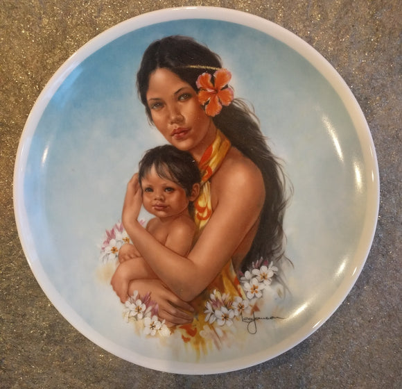 1981 Colored Limited Edition Royal Bayreuth Mothers Day Plate Collectors Plate - German Specialty Imports llc