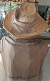 Hand Carved Wooden Bust Alpine Man with Hat and Pipe - German Specialty Imports llc