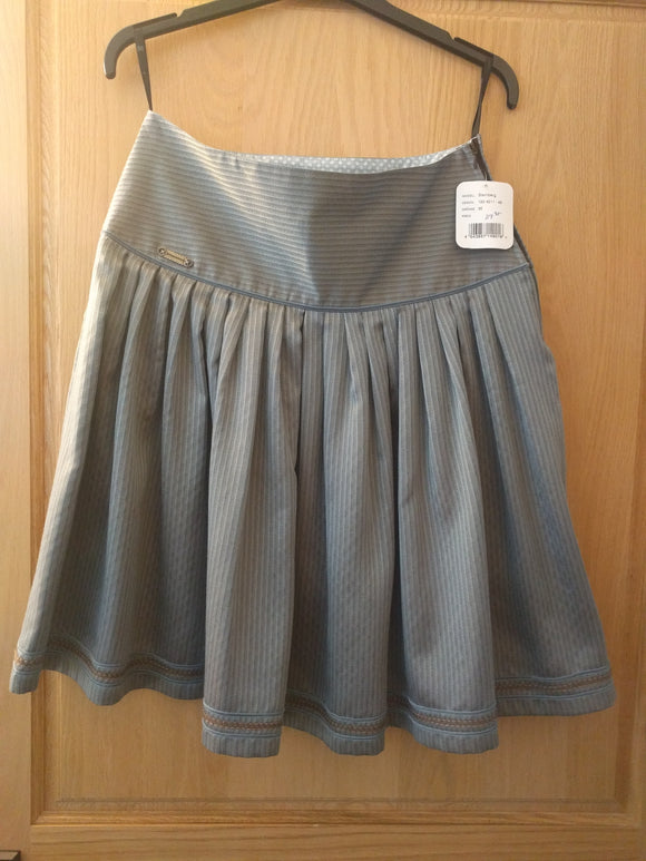 HAMMERSCHMID Starnberg Skirt Grey / blue striped - German Specialty Imports llc
