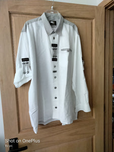 Men Trachten  Shirt White / beige with detailed decoration - German Specialty Imports llc
