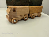 Wooden Truck with Trailer , Nature with magnet connector - German Specialty Imports llc
