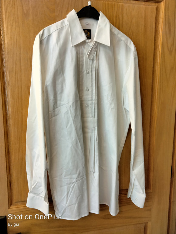 Hammerschmid White  Men Trachten Shirt with half way down Buttons - German Specialty Imports llc