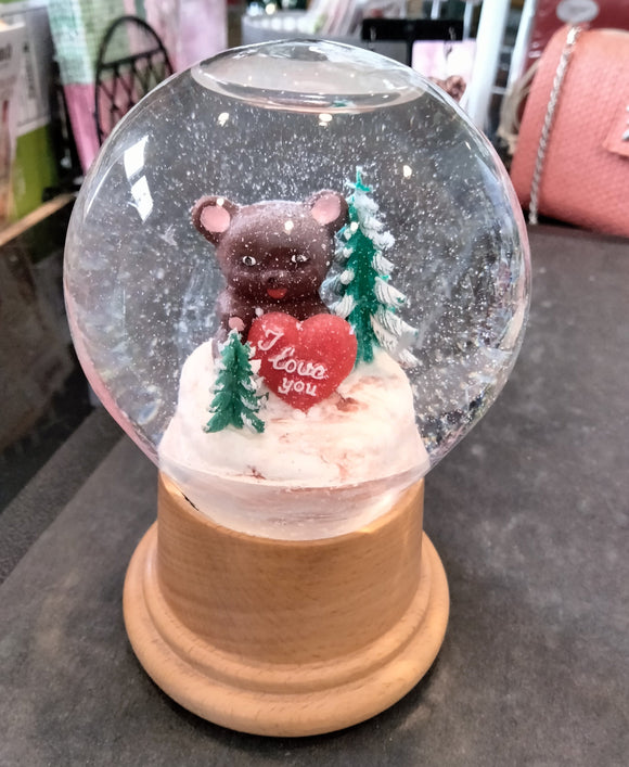 Original Vienna/Austria Bear I love you Heart Snow Globe - German Specialty Imports llc