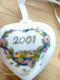 2001  Hutschenreuther Annual Limited Edition Collectible Porcelain Heart - German Specialty Imports llc