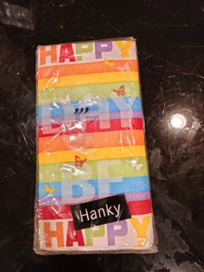 Copy of Paper + Design Paper Hankies Happy Day Be Happy - German Specialty Imports llc
