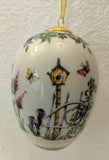 27958 Decor 726038 Hutschenreuther Porcelain Easter Egg Ornament  “Kaetzchen am Eisentor - Kitty at Iron Gate” Midi -  medium - German Specialty Imports llc