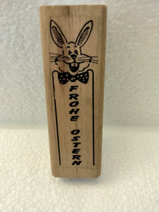 Wooden Stamp "Frohe Ostern" - German Specialty Imports llc