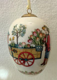 27958 Dekor 726014 Hutschenreuther Midi Porcelain  Easter Egg Ornament  “Goat with Spring Flower Waggon  ” - German Specialty Imports llc