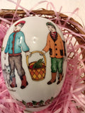 Hutschenreuther Midi Porcelain  Easter Egg Ornament  “Feeding cow and calf  ” by Ole Winther - German Specialty Imports llc