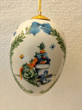 27958 Dekor 726018 Hutschenreuther Midi Porcelain Easter Egg Ornament  “Veggie Garden” medium ornament - German Specialty Imports llc