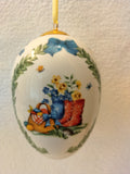 27958 Dekor 726014 Hutschenreuther Midi Porcelain  Easter Egg Ornament  “Eiersammeln - Egg Collecting ” - German Specialty Imports llc