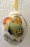 Hutschenreuther Mini  Porcelain  Easter Egg Ornament “Spring Meadow Butterfly  " Designer Ole Winther - German Specialty Imports llc