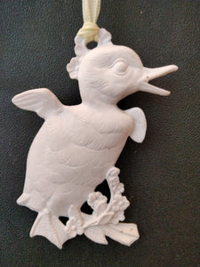 Hutschenreuther Bisquit Porcelain Easter/Spring Ornament  " Chick spreading the wings on a flower branch" - German Specialty Imports llc
