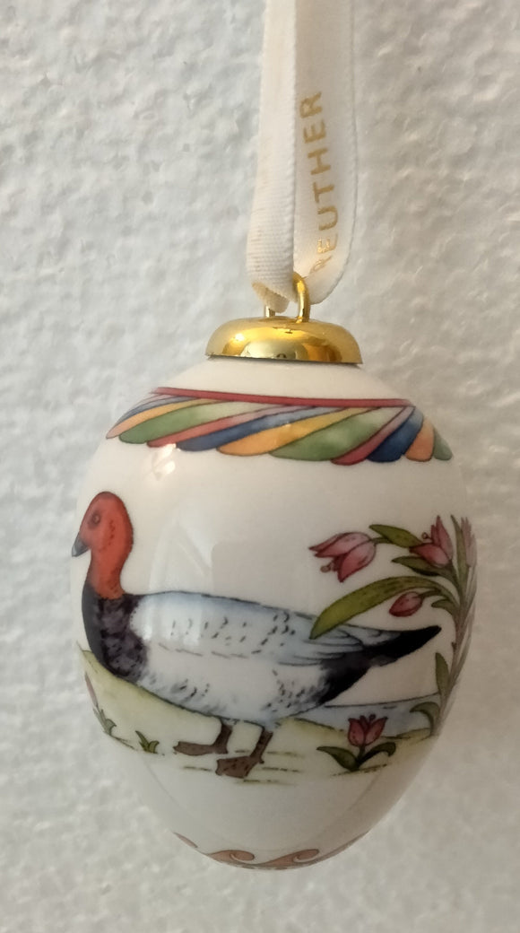 2014 Hutschenreuther Porcelain Easter Egg Ornamnt 200 Years Anniversary Edition 
