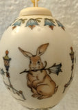 1991 Hutschenreuther Annual Limited Edition Porcelain Easter Egg Ornament "Easter Bunnies" - German Specialty Imports llc