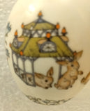 1991 Hutschenreuther Annual Limited Edition Porcelain Easter Egg Ornament "Easter Bunnies" - German Specialty Imports llc