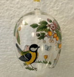 2011 Hutschenreuther Annual Limited Edition Crystal Easter Egg Ornament "Swallow and Robin Birds with Cherry Tree" - German Specialty Imports llc